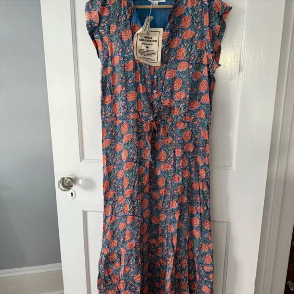Emerson Fry India Collection Flower Frances 3 Frill Dress NEW Medium M - Picture 4 of 10